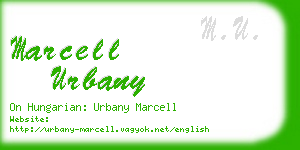 marcell urbany business card